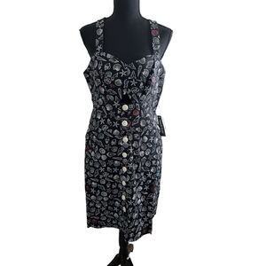 NWT Women's ModCloth Dress Size 8 Black SeaShell Print